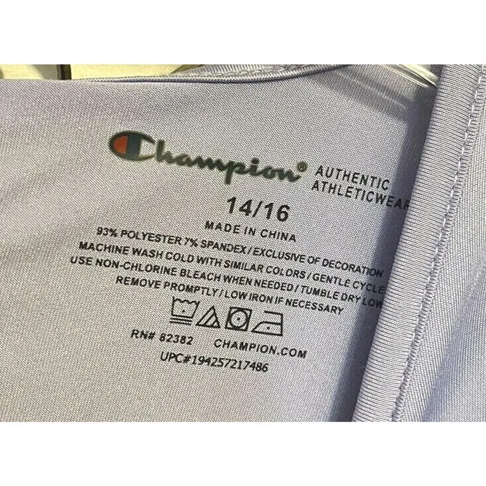 14/16 Champion Athleticwear Girl's Top Back Keyhole Purple